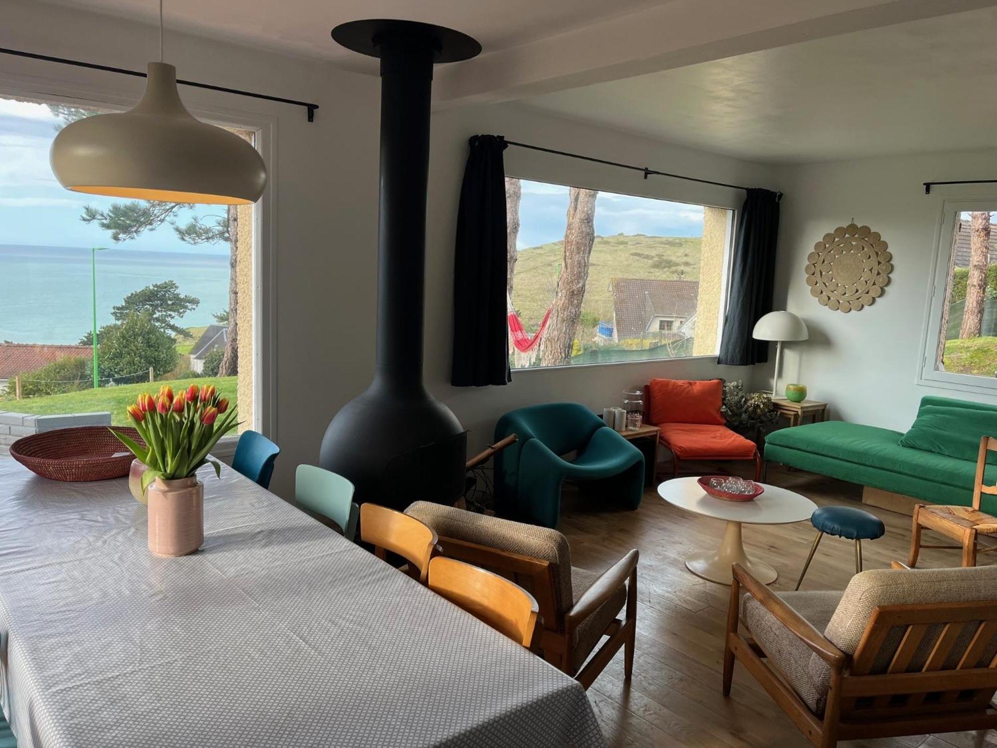Maison Le Coteau Plage Vue Mer, 8 Pers. Petit Caux Buitenkant foto